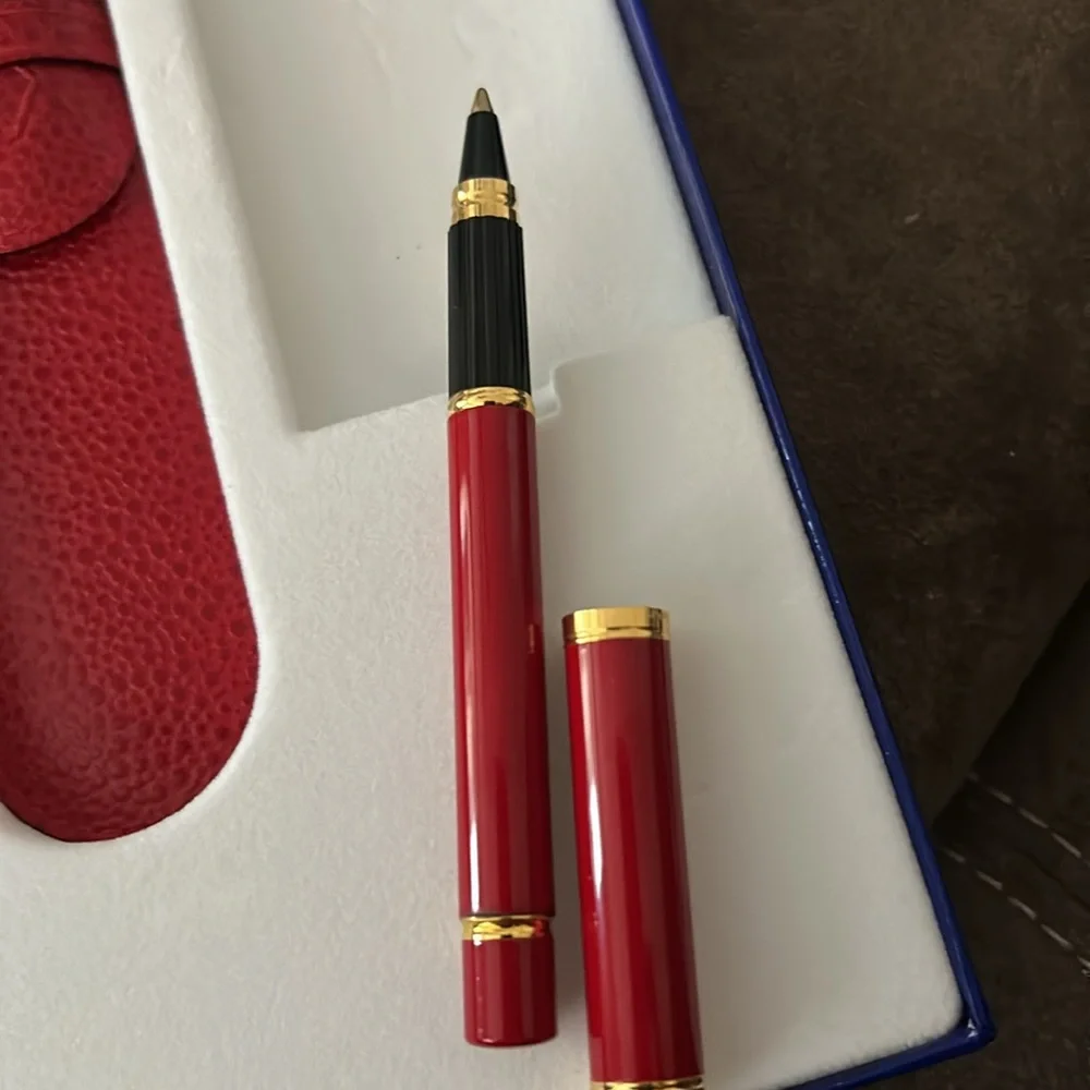 NWOT  Vintage-Waterman Red Ball Point Pen with Case